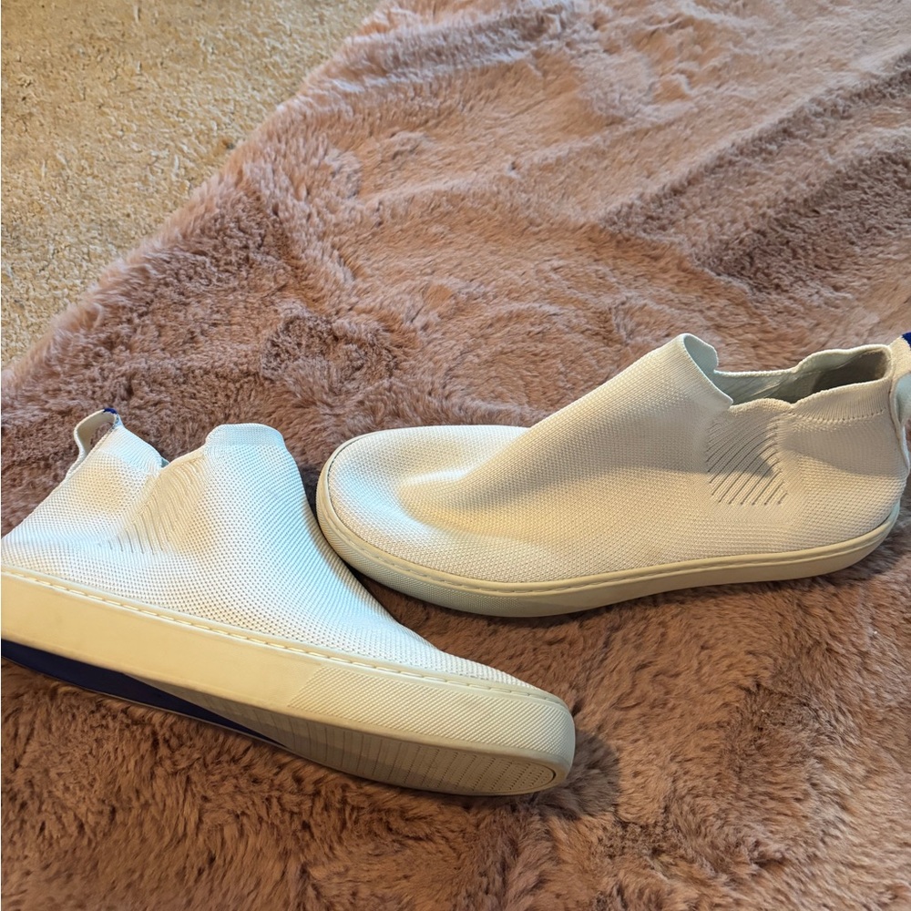 White high top Rothy’s sneakers
